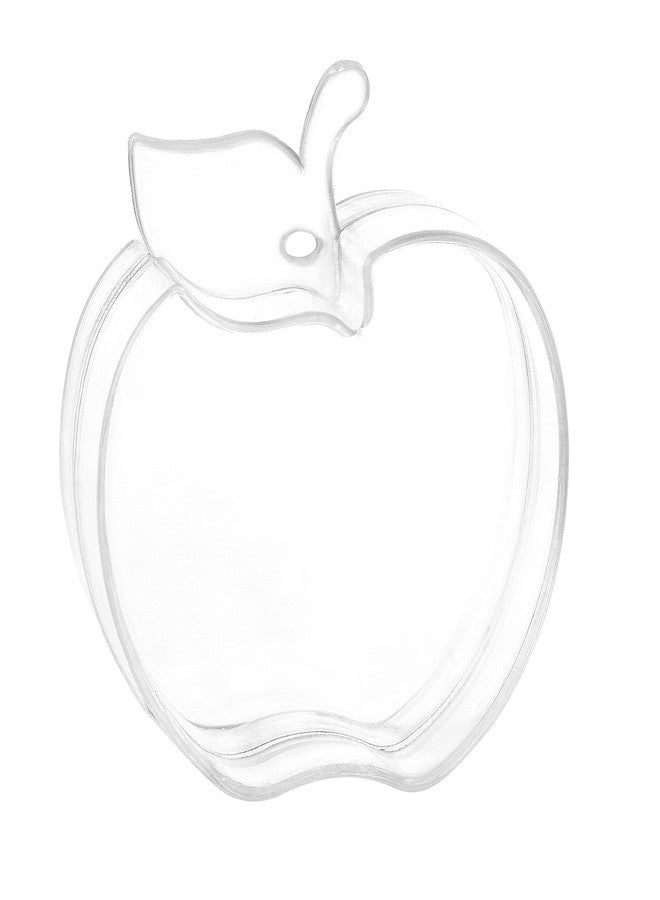 Hammont Apple Shaped Acrylic Candy Boxes - 12 Pack - 2.95"x2.28"x1.02" - Perfect for Weddings, Birthdays, Party Favors and Gifts | Cute Clear Plastic Containers | Clear Fillable Ornaments Crafts Decorations - Image 1